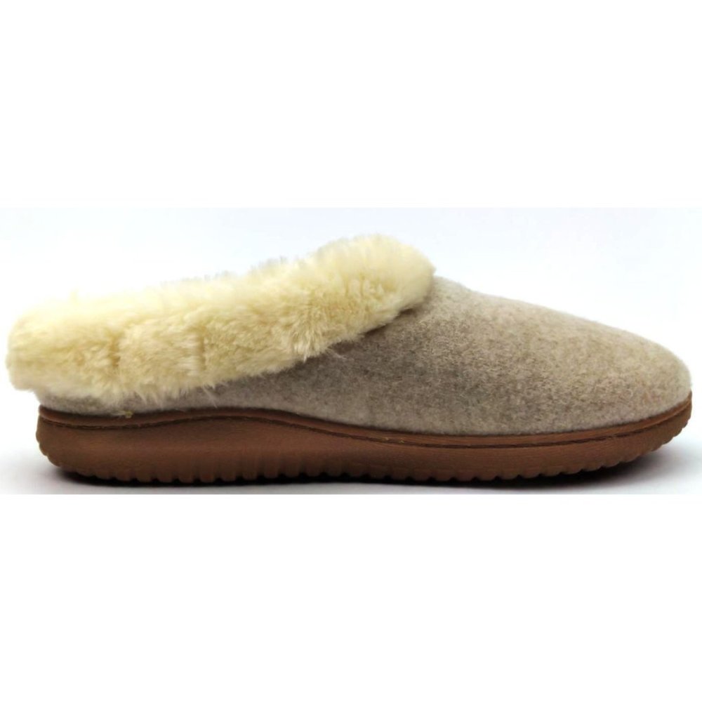 Dearfoams Women's Clog Slippers Indoor Outdoor Winter Memory Foam Oatmeal XL